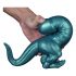 Toppedmonster - dinosaur silikonski dildo - 26 cm (tirkiz) 