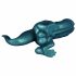 Toppedmonster - dinosaur silikonski dildo - 26 cm (tirkiz) 