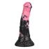 Bad Horse - silikonski dildo za konjske alate - 18cm (crno-roza) 