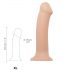 / Strap-on-me XL - dvostruko složeni realistični dildo - ekstra veliki (prirodni)