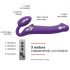 Strap-on-me M - vibrator bez naramenica - srednji (ljubičasti) 