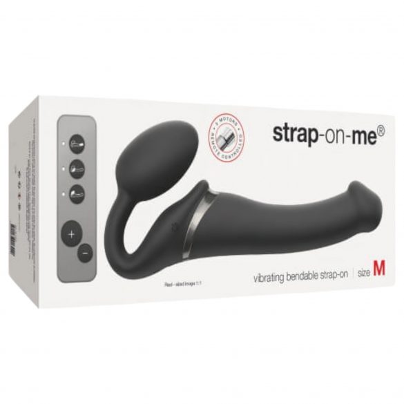 Strap-on-me M - vibrator na remenje - srednji (crni) 