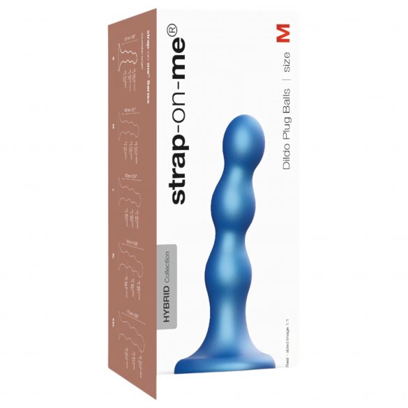 Strap-on-me Balls M - loptasti dildo u obliku potplata (plavi) 