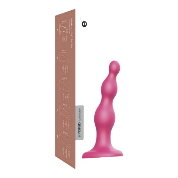 Strap-on-me Beads S - perle, strap-on dildo (roza) 