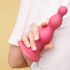 Strap-on-me Beads S - perle, strap-on dildo (roza) 