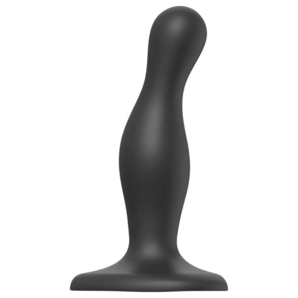 Strap-on-me Curvy S - valoviti, strap-on dildo (crni) 