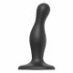 Strap-on-me Curvy S - valoviti, strap-on dildo (crni) 