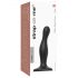 Strap-on-me Curvy S - valoviti, strap-on dildo (crni) 