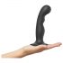 Strap-on-me P&G M - zakrivljeni, strap-on dildo (crni) 