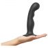 Strap-on-me P&G L - zakrivljeni, strap-on dildo (crni) 