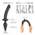 / Strap-on-me Swith Semi-Realistic S - 2u1 silikonski dildo (crni) 