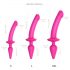 / Strap-on-me Swith Semi-Realistic XXL - 2u1 silikonski dildo (pink)