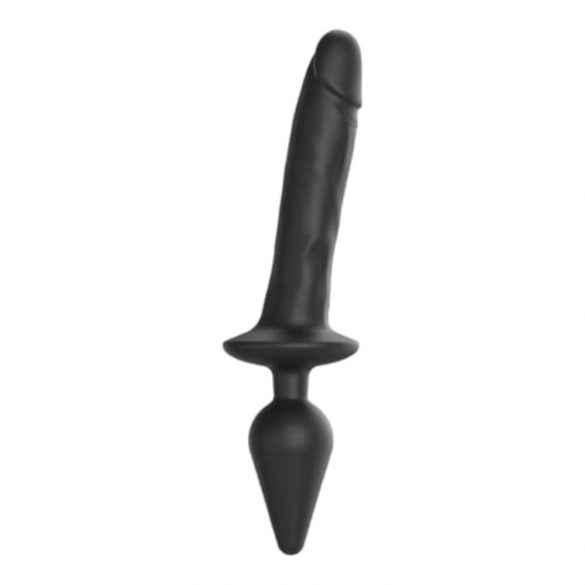 / Strap-on-me Swith Realistic XXL - 2u1 silikonski dildo (crni) 