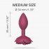 Love to Love Open Roses M - silikonski analni dildo (bordo) 