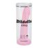 Dildolls Glitzy - silikonski dildo s ljepljivim stopalima (roza) 