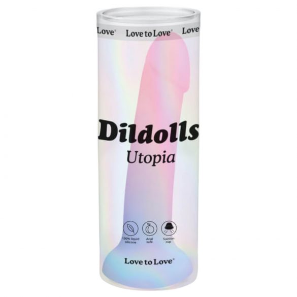 Dildolls Utopia - silikonski dildo sa vakuumom (u boji) 