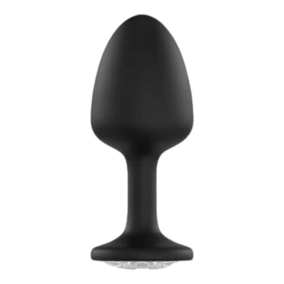 Dorcel Geisha Plug Diamond M - analni dildo od bijelog kamena (crni) 