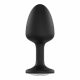 Dorcel Geisha Plug Diamond M - analni dildo od bijelog kamena (crni) 