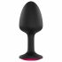 Dorcel Geisha Plug Ruby M - analni dildo od ružičastog kamena (crni) 