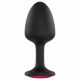 Dorcel Geisha Plug Ruby M - analni dildo od ružičastog kamena (crni) 