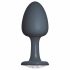 Dorcel Geisha Plug Diamond L - analni dildo od bijelog kamena (crni) 