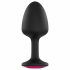 Dorcel Geisha Plug Ruby L - analni dildo od ružičastog kamena (crni) 