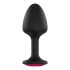 Dorcel Geisha Plug Ruby XL - analni dildo od ružičastog kamena (crni) 