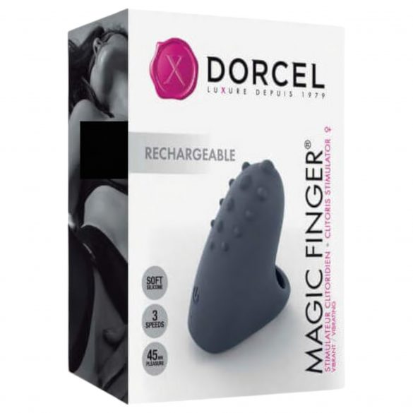 Dorcel Magic Finger - punjivi, vibrator za prste (siv) 