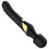 Dorcel Dual Orgasms Gold - punjivi vibrator za masažu 2u1 (crni) 