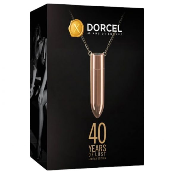 Dorcel - punjiva, vodootporna vibrator ogrlica (ružičasto zlato) 