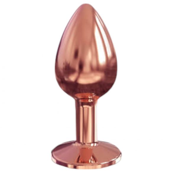 Dorcel Diamond Plug S - aluminijski analni čep - mali (ružičasto zlato)