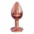 Dorcel Diamond Plug S - aluminijski analni dildo - mali (ružičasto zlato) 