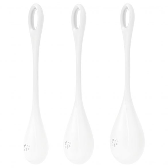 Satisfyer Yoni Power 1 - set loptica za gejšu - bijela (3 dijela) 