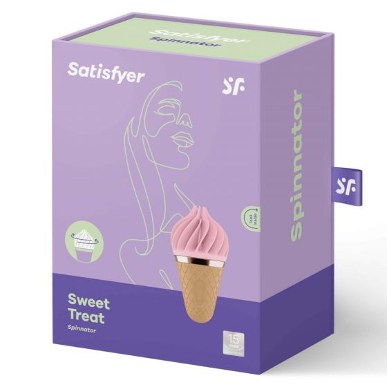 Satisfyer Sweet Treat - punjivi, rotirajući vibrator za klitoris (ružičasto-smeđi)