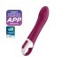 Satisfyer Big Heat - punjivi, grijaći vibrator G-točke (crveni) 