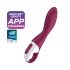 Satisfyer Heated Thrill - pametni vibrator za grijanje na baterije (crveni) 