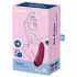 Satisfyer Curvy 1+ - pametni, punjivi stimulator klitorisa sa zračnim valovima (crveni) 