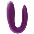 Satisfyer Double Fun - pametni, vodootporni, radijski vibrator za par (ljubičasta) 