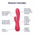 Satisfyer Mono Flex - pametni, punjivi, vodootporni vibrator (crveni) 