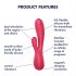 Satisfyer Mono Flex - pametni vodootporni vibrator (crveni)