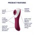 Satisfyer Dual Crush - punjivi vaginalni i klitorisni vibrator (crveni)