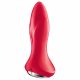 Satisfyer Rotator Plug 1 - analni vibrator s kuglicama na baterije (crveni) 