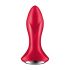 Satisfyer Rotator Plug 1 - analni vibrator s kuglicama na baterije (crveni) 