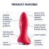 Satisfyer Rotator Plug 1 - analni vibrator s kuglicama na baterije (crveni) 