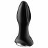 Satisfyer Rotator Plug 2 - analni vibrator s kuglicama na baterije (crni) 