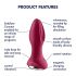 Satisfyer Rotator Plug 2 - analni vibrator s perlama na baterije (fuzija) 