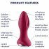 Satisfyer Rotator Plug 2 - analni vibrator s perlama na baterije (fuzija) 