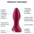 Satisfyer Rotator Plug 2 - akumulatorski analni vibrator s kuglicama (fuzija)