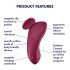 Satisfyer Sexy Secret - pametni vodootporni vibrator za gaćice (bordo)