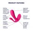 Satisfyer Top Secret Plus - pametni trostruki vibrator (roza)